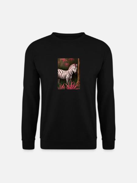 Rosa Zebra - Unisex Pullover - Schwarz