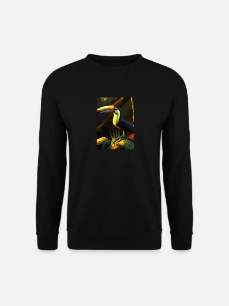 Tukan im Dschungel - Unisex Pullover - Schwarz