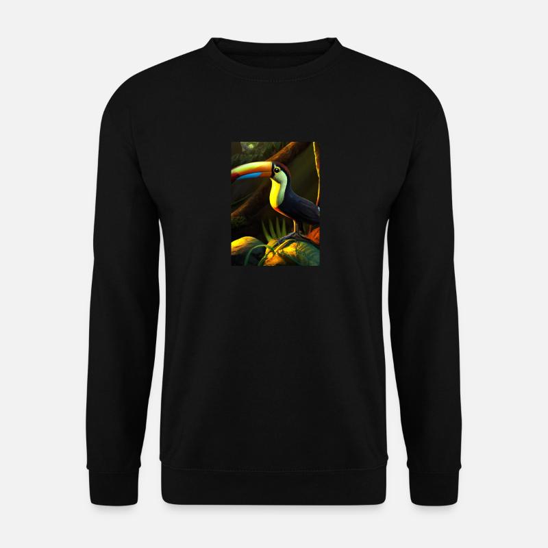 Tukan im Dschungel - Unisex Pullover - Schwarz