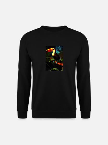Tukan im Dschungel - Unisex Pullover - Schwarz