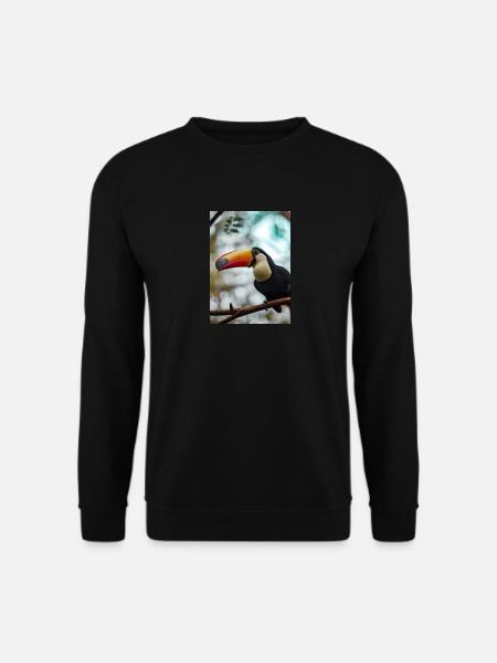 Tukan auf Ast - Unisex Pullover - Schwarz