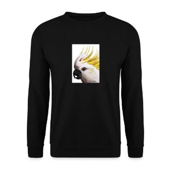 Kopf eines Kakadus - Unisex Pullover - Schwarz - Vorne - Alina (178cm) & Michal (187cm)