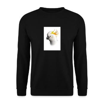 Kopf eines Kakadus - Unisex Pullover - Schwarz - Vorne - Alina (178cm) & Michal (187cm)