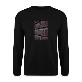 Backsteinmauer - Unisex Pullover - Schwarz - Vorne - Alina (178cm) & Michal (187cm)