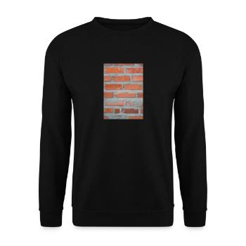 Backsteinmauer - Unisex Pullover - Schwarz - Vorne - Alina (178cm) & Michal (187cm)