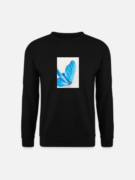 Blauer Schmetterling - Unisex Pullover - Schwarz