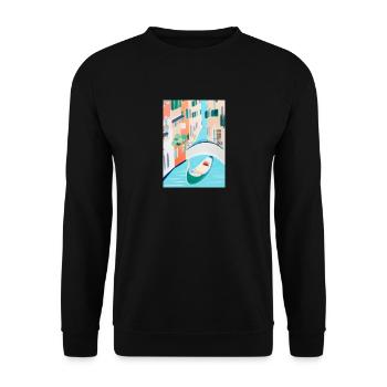 Venedig Italien - Unisex Pullover - Schwarz - Vorne - Alina (178cm) & Michal (187cm)