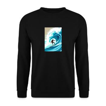 Brandungsrohr - Unisex Pullover - Schwarz - Vorne - Alina (178cm) & Michal (187cm)