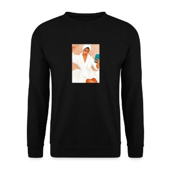 Bad Frauen Frieden - Unisex Pullover - Schwarz - Vorne - Alina (178cm) & Michal (187cm)
