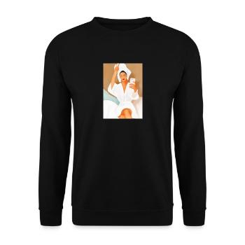 Bad Frauen Frieden - Unisex Pullover - Schwarz - Vorne - Alina (178cm) & Michal (187cm)