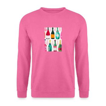 Flaschen-Muster-Malerei - Unisex Pullover - Pink - Vorne