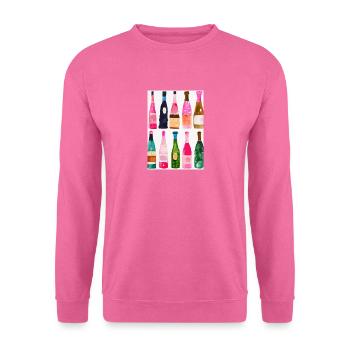 Flaschen-Muster-Malerei - Unisex Pullover - Pink - Vorne