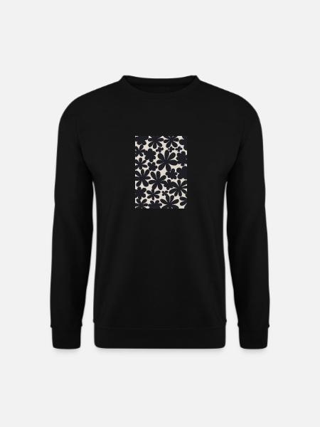 Schwarze Blumen-Muster - Unisex Pullover - Schwarz