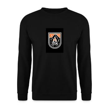 Camping Feuer - Unisex Pullover - Schwarz - Vorne - Alina (178cm) & Michal (187cm)