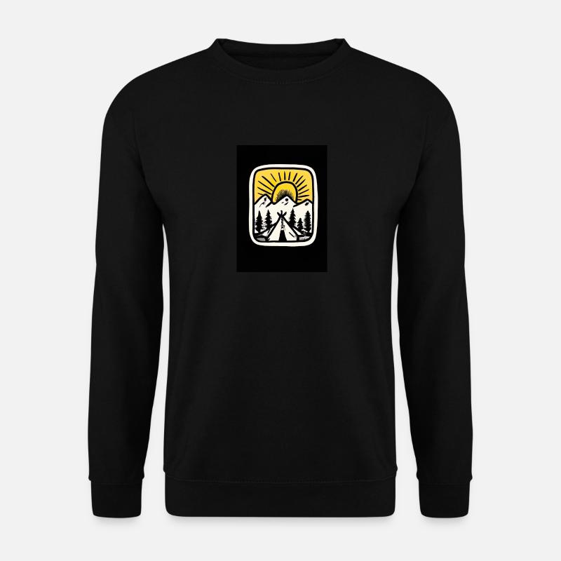 Camping Sonnenuntergang - Unisex Pullover - Schwarz