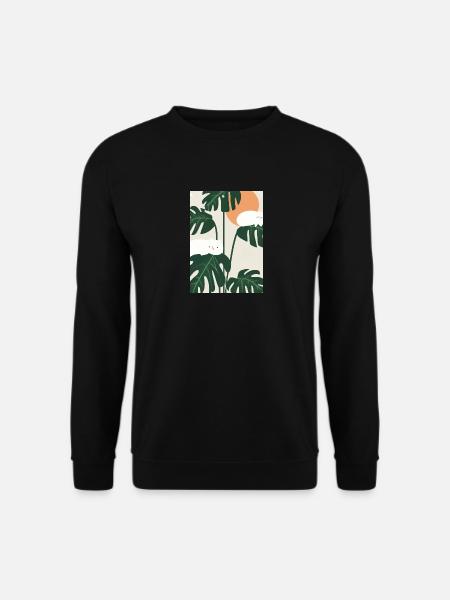 Katzen auf Leafs - Unisex Pullover - Schwarz