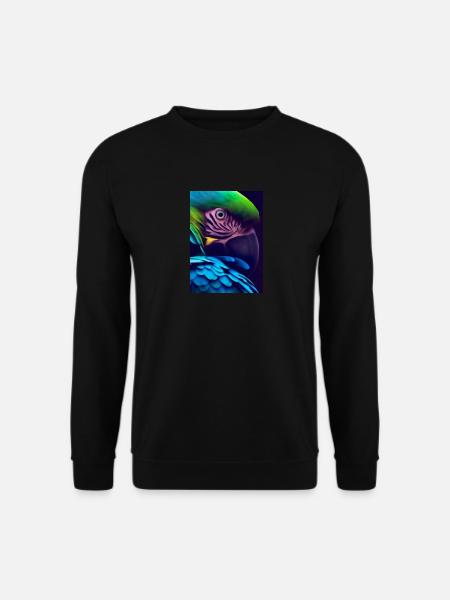 Buntes Vogelgesicht - Unisex Pullover - Schwarz
