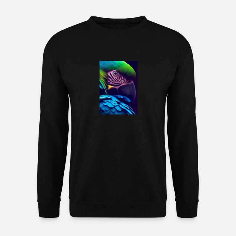 Buntes Vogelgesicht - Unisex Pullover - Schwarz