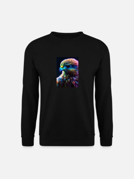 Buntes Vogelgesicht - Unisex Pullover - Schwarz