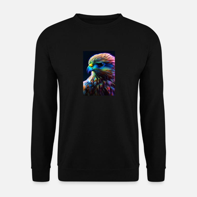 Buntes Vogelgesicht - Unisex Pullover - Schwarz