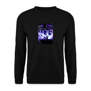 DJ beim Festival - Unisex Pullover - Schwarz - Vorne - Alina (178cm) & Michal (187cm)