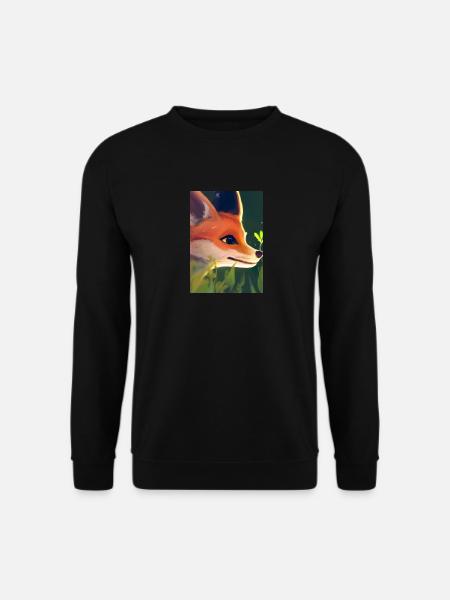 Niedliche Fuchs-Malerei - Unisex Pullover - Schwarz