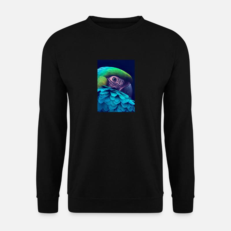 Buntes Vogelgesicht - Unisex Pullover - Schwarz
