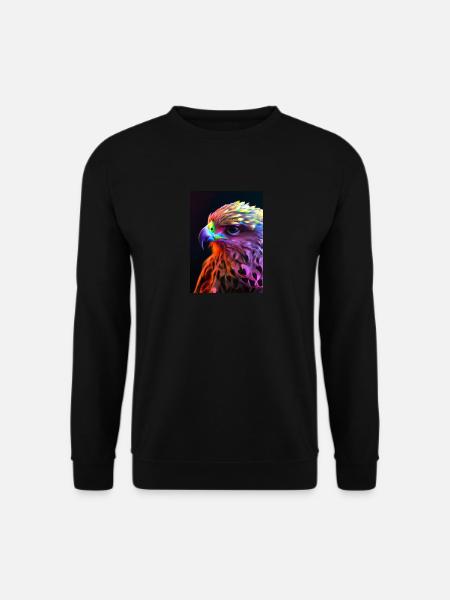 Buntes Vogelgesicht - Unisex Pullover - Schwarz