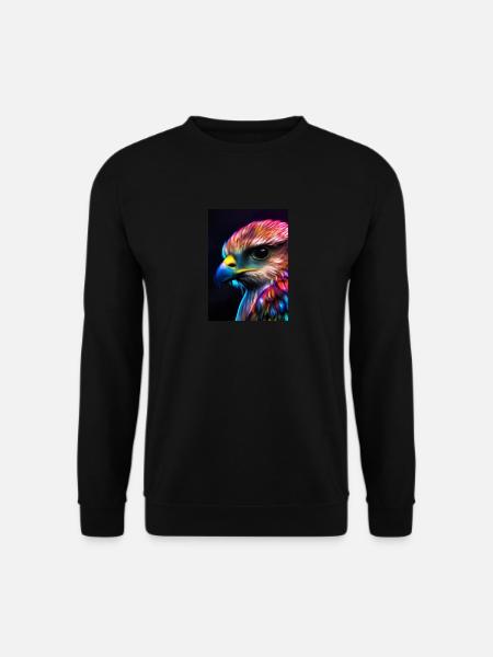 Buntes Vogelgesicht - Unisex Pullover - Schwarz