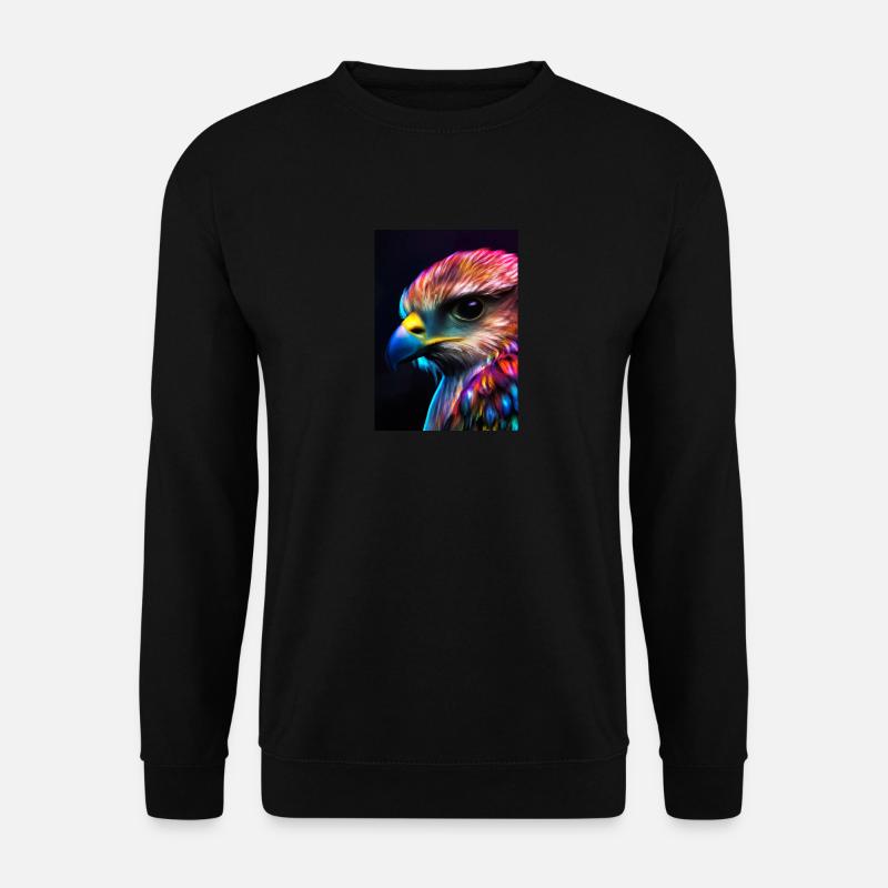 Buntes Vogelgesicht - Unisex Pullover - Schwarz