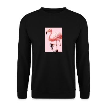 Falmingo trägt Sneaker - Unisex Pullover - Schwarz - Vorne - Alina (178cm) & Michal (187cm)