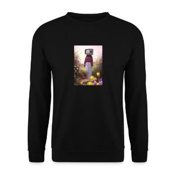 Flower TV Frauen - Unisex Pullover - Schwarz - Vorne - Alina (178cm) & Michal (187cm)