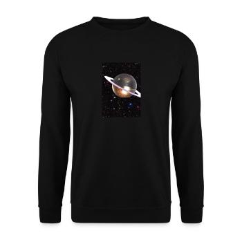 Funky Planet - Unisex Pullover - Schwarz - Vorne - Alina (178cm) & Michal (187cm)