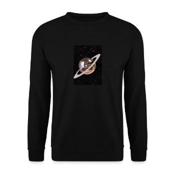 Funky Planet - Unisex Pullover - Schwarz - Vorne - Alina (178cm) & Michal (187cm)