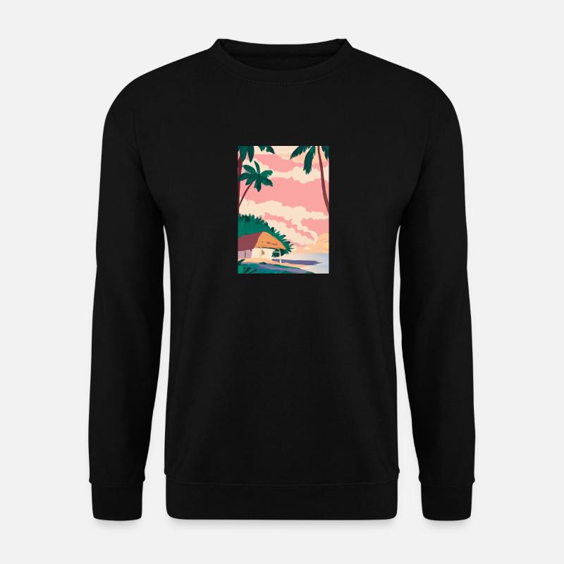 Hawaii Malerei - Unisex Pullover - Schwarz