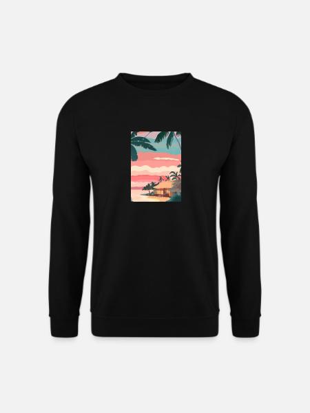 Hawaii Malerei - Unisex Pullover - Schwarz