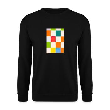 Muster der Würfelfarben - Unisex Pullover - Schwarz - Vorne - Alina (178cm) & Michal (187cm)