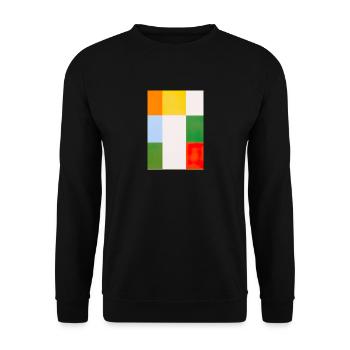 Muster der Würfelfarben - Unisex Pullover - Schwarz - Vorne - Alina (178cm) & Michal (187cm)