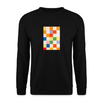 Muster der Würfelfarben - Unisex Pullover - Schwarz - Vorne - Alina (178cm) & Michal (187cm)