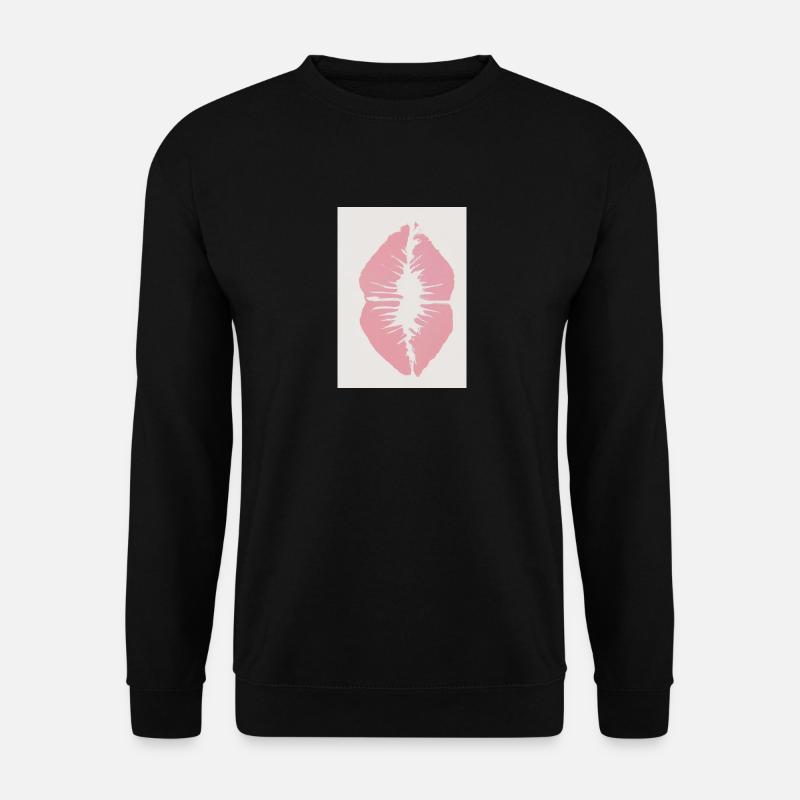 Rosa Lippen - Unisex Pullover - Schwarz
