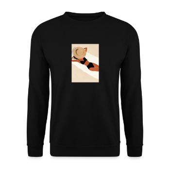 Frauen Sommerhut Bikini - Unisex Pullover - Schwarz - Vorne - Alina (178cm) & Michal (187cm)