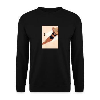 Frauen Sommerhut Bikini - Unisex Pullover - Schwarz - Vorne - Alina (178cm) & Michal (187cm)