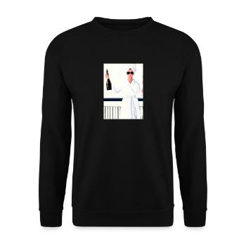 Frauen Weinbad - Unisex Pullover - Schwarz - Vorne - Alina (178cm) & Michal (187cm)