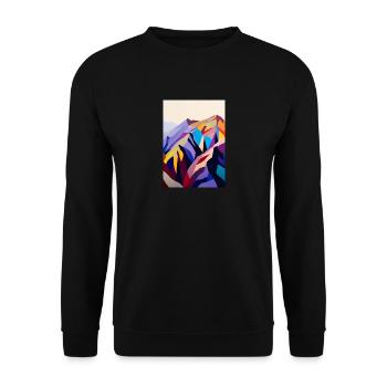 Bunte Berge - Unisex Pullover - Schwarz - Vorne - Alina (178cm) & Michal (187cm)