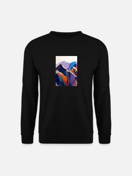 Bunte Berge - Unisex Pullover - Schwarz