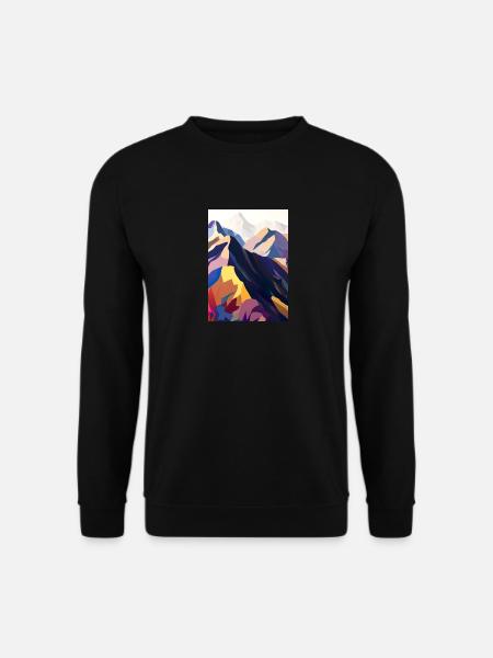 Bunte Berge - Unisex Pullover - Schwarz