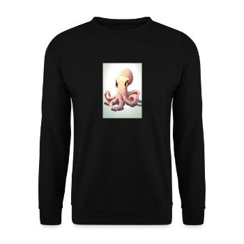 Niedlicher Oktopus - Unisex Pullover - Schwarz - Vorne - Alina (178cm) & Michal (187cm)