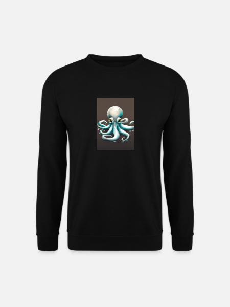 Niedlicher Oktopus - Unisex Pullover - Schwarz