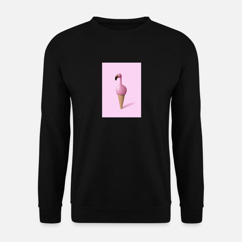 Flamingo-Eiscreme - Unisex Pullover - Schwarz