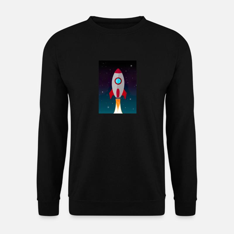 Fliegende Weltraumrakete - Unisex Pullover - Schwarz